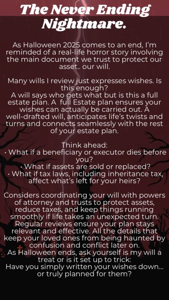 Writing your will 